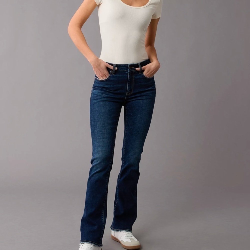 American Eagle Outfitters Women's Dark Blue Boot Cut Jeans